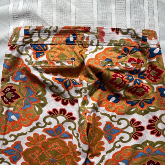 Y2K J.Crew City Fit Stretch Chino Floral Pants Women’s 8 Retro Preppy Trousers - Picture 9 of 12